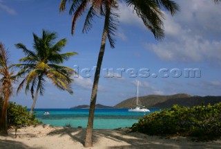 Tortola Island - British Virgin Islands- CaribbeanThe Christal waters of Prickly Pear Island near Bitter End Marina and Yacht Club