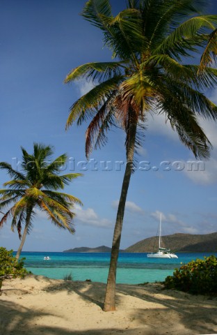 Tortola Island  British Virgin Islands CaribbeanThe Christal waters of Prickly Pear Island near Bitt