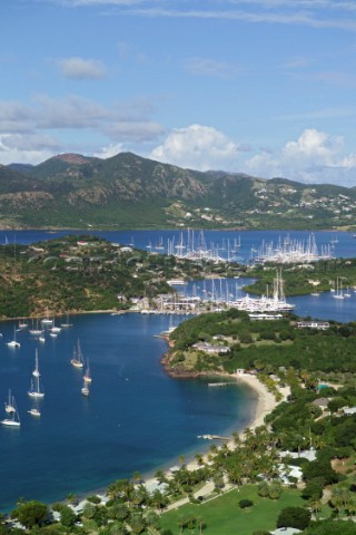 View from Shirley Heights over English and Falmouth Harbour Antigua