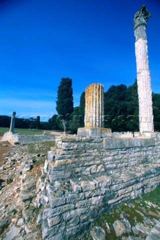 Remains of a Roman temple Brijoni Islands Croatia