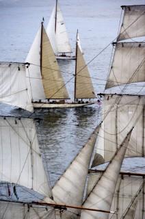 Classic yachts at the start of the Rolex Transatlantic Challenge 2005