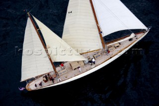 Classic ketch at the start of the Rolex Transatlantic Challenge 2005