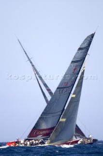 32nd Americas Cup -Valencia Louis Vuitton Acts 4. MASCALZONE LATINO TEAM CAPITALIA AND ALINGHI.