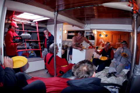 Onboard the maxi yacht Drum during the Fastnet of 2005 20 years after the yachts fateful capsize in 