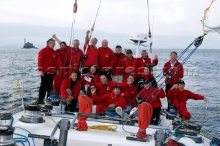 Onboard the maxi yacht Drum during the Fastnet of 2005, 20 years after the yachts fateful capsize in the same race. Celebrity rockstar Simon Le Bon is sailing with the original crew.