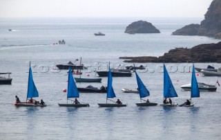 Children learning to sail in Salcombe Harbour