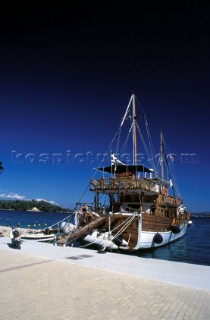 Tourist charter boat in Nidri, Lefkas, Ionian Islands