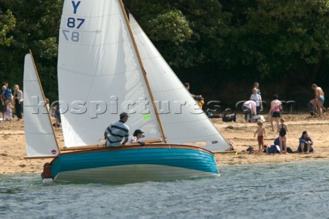 Classic yawl sailing in Dartmouth UK