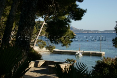 Private dock in bay of Formentor