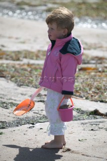 Little girl with bucket and spade