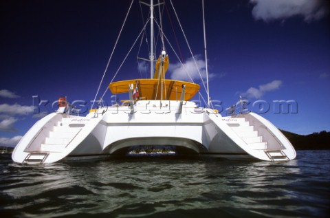 Privilege 585  Matira  MartiniquePrivilege 585  Matira  Martinique Luxury cruising on a catamaran in