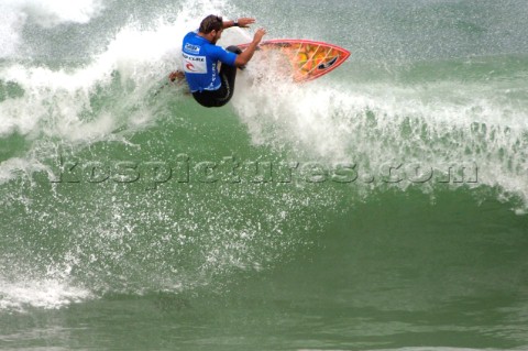 Brasilian Odirlei Coutinho competing at the Rip Curl Championship 2005