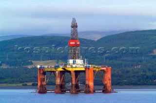 Oil rig off the Scottish coast