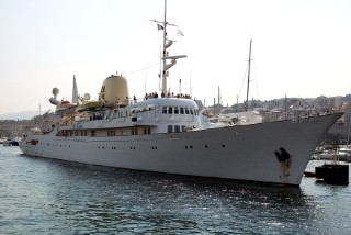 Superyacht Christina O in Marseille harbour