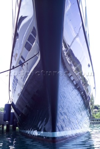 Bow of superyacht