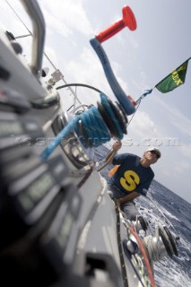 Onboard ELUSIVE during the Rolex Middle Sea Race 2005.
