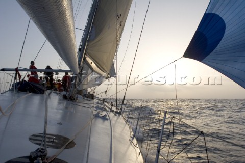 Onboard maxi yacht during Rolex Middle Sea Race 2005 