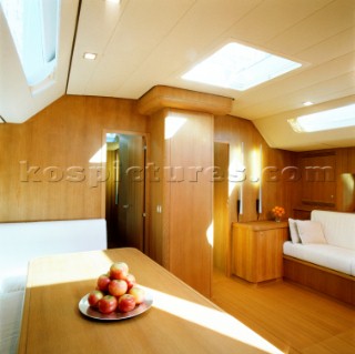 The Wally maxi yacht Carrera - interior main saloon