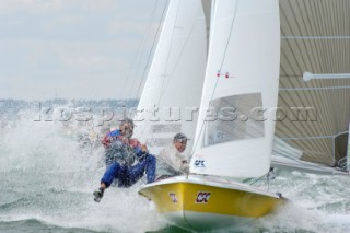 HAYLING ISLAND, ENGLAND - AUGUST 8: The 505 World Championship 2006 sailing event at Hayling Island, England. (Photo by Steve Arkley/Kos Picture Source via Getty Images)