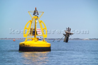 A Marker Buoy marking a shipwreck in the River Medway