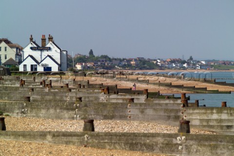 Groynes on the beach at Whitstable