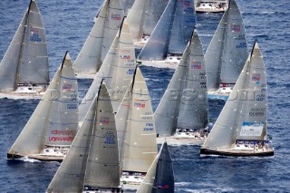 Porto Cervo,16 09 2006. Rolex Swan Cup 2006. Swan 45. Race. The Rolex Swan Cup is the principal event in the swan yacht racing circuit. For Editorial Use only.