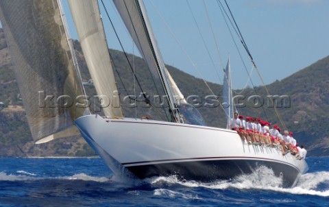 Antigua Classic Yacht Regatta April 2006 One of sequence of ten pictures of the 138 ft Olin Stephens