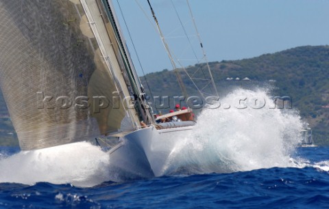 Antigua Classic Yacht Regatta April 2006 One of sequence of ten pictures of the 138 ft Olin Stephens