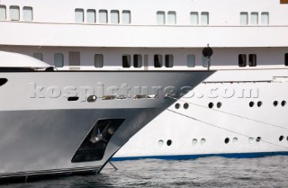 Bow of superyacht by Atlantis