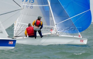 Peter Alarie crews for helm Hasso Plattner during the 505 Worlds at Hayling Island 2006