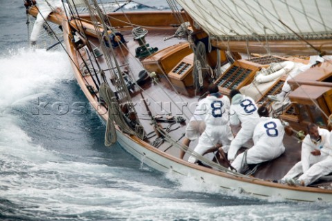 SAINTTROPEZ FRANCE  The Voiles de St Tropez on October 3rd 2006 The largest classic and modern yacht