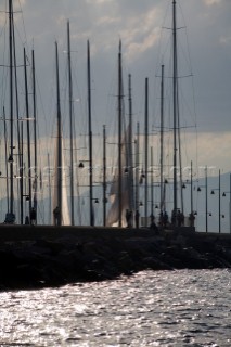 Masts in Port de St Tropez harbour