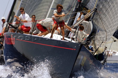 TP52 Orlanda ITA52 rounds the second top mark of race four of the Breitling Medcup 06 regatta Palma 