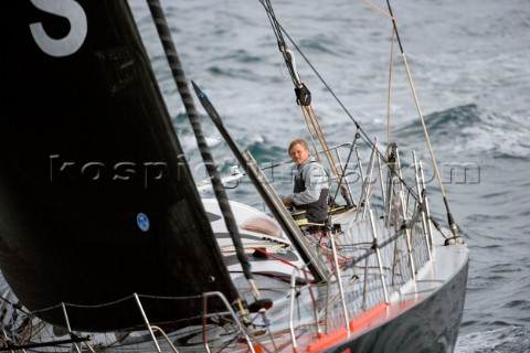 BILBAO SPAIN  October 22nd 2006 Alex Thomson GBR onboard his Open 60ft monohull HUGO BOSS The Velux 