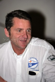 ST. MALO, FRANCE - OCTOBER 27th 2006: Route du Rhum 2006 Race Director Jean Maurel on October 27th 2006. The Route du Rhum is a challenging race for solo sailors which starts in St Malo on October 29th and finishes in Pointe a Pitre, Guadeloupe.