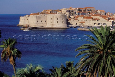 Dubrovnik  Croatia The city from the sea                                                            