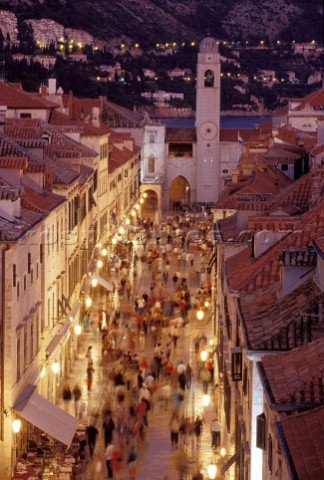Dubrovnik  Croatia Nightly life in the city 