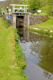 Bottom gate of Belan locks,Montgomery canal.near Welshpool,Powys,Wales,UK.May 2006.