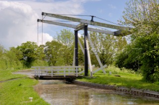 Allmans lift bridge No.1,Prees Branch,Llangollen canal,near Whixall,Shropshire,England,UK.May 2006.