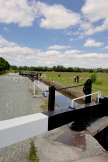 New Marton Bottom lock,Llangollen canal,New Marton,Shropshire.June 2006.