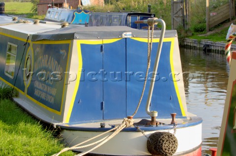 Narrow boats on the Shropshire Union canal at Wheaton AstonStaffordshireEnglandSeptember 2006