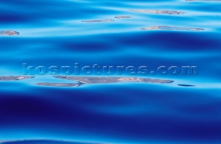 Light refelcts in shimmering tones from an area of calm water