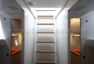 Crew quarters onboard the new Wally 143 yacht Esense