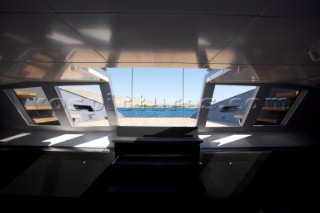 Main saloon and dining room onboard the new Wally 143 yacht Esense