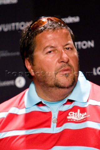 Valencia 14 04 2007 Louis Vuitton RR1 Skippers Press Conference Pierre Mas Skipper of China Team 