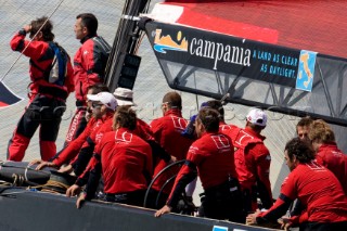 Valencia, 03 04 2007. Valencia Louis Vuitton ACT 13. Fleet Race Mascalzone Latino - Capitalia Team.