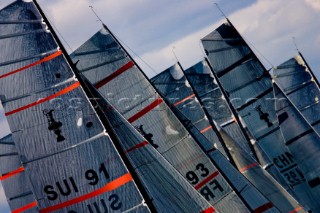 Americas Cup yacht startline sails