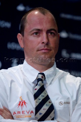 Valencia 15 04 2007 Louis Vuitton Cup RR1 Owner Press Conference Stephane Kandler  AREVA Challenge