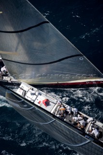 BMW Oracle in a collision with Luna Rossa