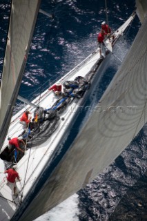 Wild Oats sailing on Fortis Day on June 17th 2007. Fifty-two of the worlds largest and most expensive sailing superyachts have gathered in Majorca for The Superyacht Cup Ulysse Nardin 2007. (Photo by Kos/Kos Picture Source)